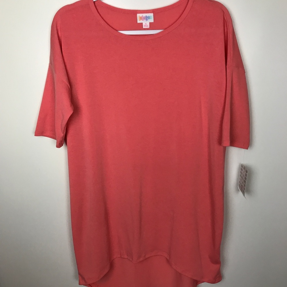 LuLaRoe Sz S Solid Peach Pink Irma NWT